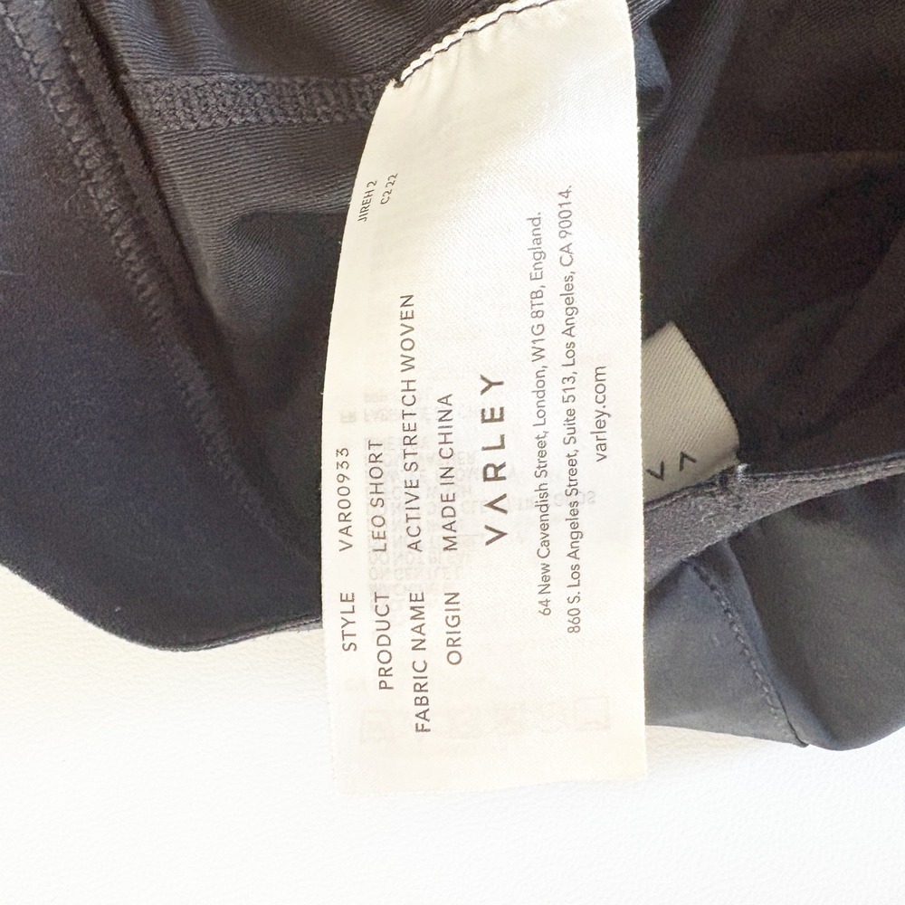 Varley Womens Black Leo Ruched Active Stretch Woven Pickleball Shorts Size M - Picture 7 of 10